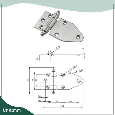 304 Stainless Steel Blade Type Heavy-Duty Load-Bearing Hinge Parts 1Pcs in Kuwait