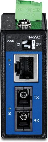 TRENDnet Hardened Industrial 1000BASE-LX Multi-Mode SC Fiber Media Converter (1km, 0.62mi.), TI-FGSC, 1 x Gigabit RJ45 Port, 1 x SC-Type Interface Port, NDAA TAA Compliant in Kuwait