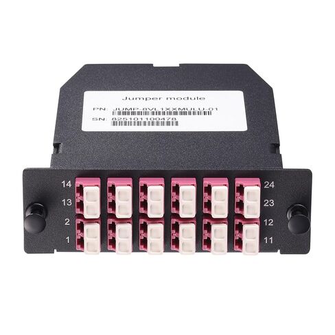 FHD MPO-LC Cassette, OM4 Multimode, Type A, 24 Fibers, 2 x MPO-12 (Male) to 12 x LC Duplex (Aqua), 0.35dB Max in Kuwait