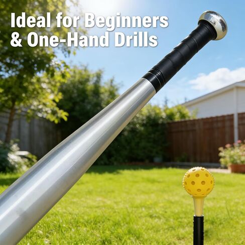 17-Inch Mini Aluminum Baseball Bat - Lightweight One Hand Training Bat, Compact Personal Home Utility Tool for Urban Commute, Portable Tire Checker for Trucks & Cars in Kuwait