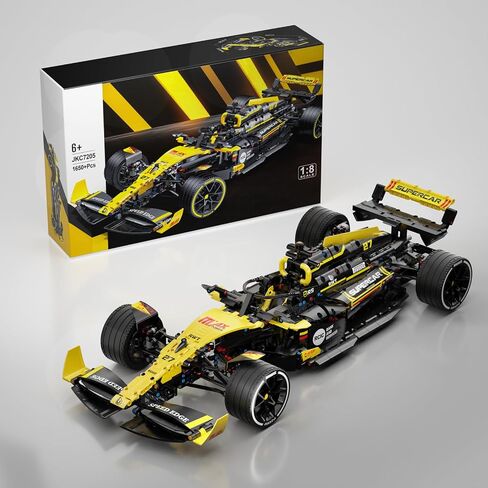 مجموعة بناء سيارات السباق AM24 Formula 1، مجموعة قابلة للتجميع بمقياس 1:8 للبالغين، متوافقة مع Lego، نموذج بناء وعرض مفصل أصلي لديكور المنزل أو المكتب (1650 قطعة) in Saudi Arabia