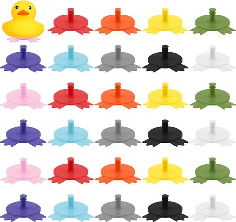 30Pcs Duck Feet Plug, Rubber Duck Mount Car Dashboard Holder Organizer - Accessories with Strong Adhesive Backing, 10 Assorted Colors for Jeep Dash, Vehicle Interior Decor, Party Favors in Kuwait