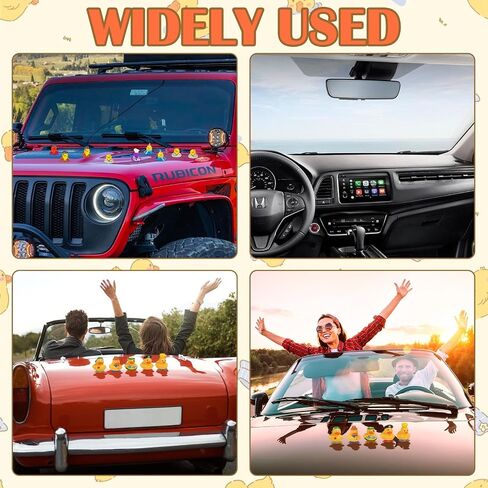 30Pcs Duck Feet Plug, Rubber Duck Mount Car Dashboard Holder Organizer - Accessories with Strong Adhesive Backing, 10 Assorted Colors for Jeep Dash, Vehicle Interior Decor, Party Favors in Kuwait