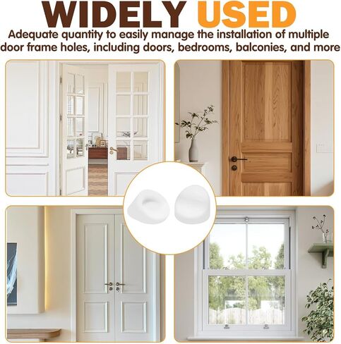 30PCS Entry Door Frame Plugs, 1/4 inch White Silicone, 5/16 inch French Door Window Screw Hole Plugs Covers for ODL/Western Reflection Door Frame, Easy Press-Fit Caps for a Clean Finish in Kuwait