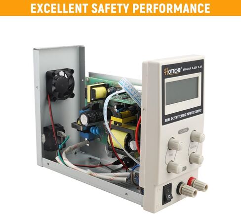 Hoteche 30V 5A DC مزود طاقة متغير، 110V/220V مدخل مزدوج عالي الدقة منضدة مختبر محمولة قابلة للتعديل تبديل منظم إمداد الطاقة للمختبر، DIY والإصلاح in Kuwait
