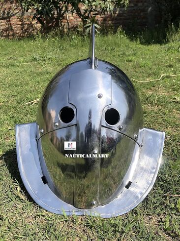 Nautical-Mart Secutor Silver LARP Gladiator ARMOR Helmet in Kuwait
