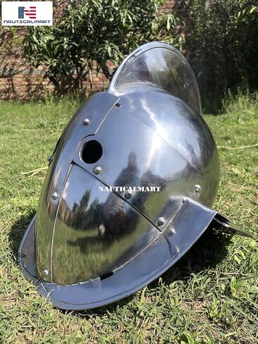 Nautical-Mart Secutor Silver LARP Gladiator ARMOR Helmet in Kuwait