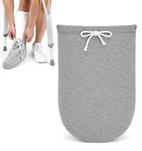 Cast Sock, Adjustable Cast Sock Cover for Foot for Men & Women, Breathable Ribbed Cloth Socks for Casted Foot (Grey, 14.6 x 9.8 Inches) in Kuwait
