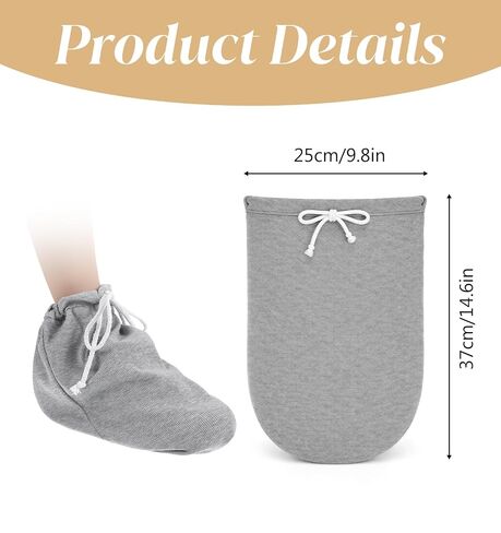 Cast Sock, Adjustable Cast Sock Cover for Foot for Men & Women, Breathable Ribbed Cloth Socks for Casted Foot (Grey, 14.6 x 9.8 Inches) in Kuwait