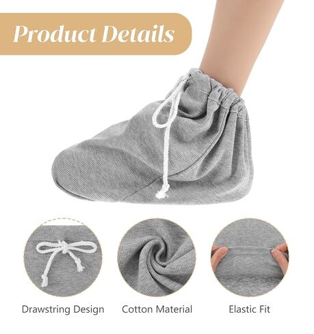 Cast Sock, Adjustable Cast Sock Cover for Foot for Men & Women, Breathable Ribbed Cloth Socks for Casted Foot (Grey, 14.6 x 9.8 Inches) in Kuwait
