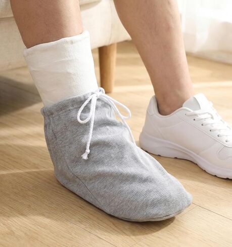 Cast Sock, Adjustable Cast Sock Cover for Foot for Men & Women, Breathable Ribbed Cloth Socks for Casted Foot (Grey, 14.6 x 9.8 Inches) in Kuwait