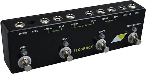 Guitar Looper Pedal for MOSKYaudio 3 LOOP BOX, True Bypass Loop Effect with Tuner Mute, Metal Shell, Unlimited Recording Time, 3-Loop Series Layering for Guitarists and Bassists in Kuwait