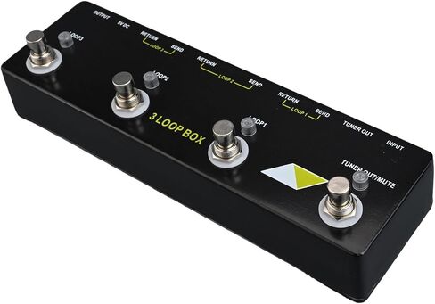 Guitar Looper Pedal for MOSKYaudio 3 LOOP BOX, True Bypass Loop Effect with Tuner Mute, Metal Shell, Unlimited Recording Time, 3-Loop Series Layering for Guitarists and Bassists in Kuwait