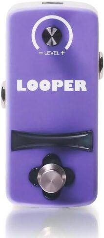 Mini Electric Guitar Looper Pedal - 12 Minutes Recording Time, Unlimited Overdubs, High Fidelity Audio - Portable Loop Station with 3.5mm I/O, Headphone Monitor, Dual Power (9V DC/USB-C) - Purple in Kuwait