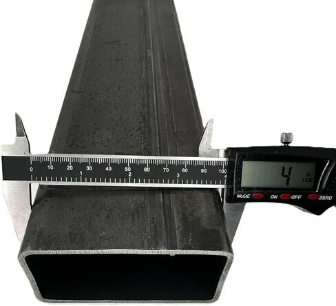 أنبوب فولاذي مستطيل مقاس 2 × 4 بوصة، سمك الجدار 1/8 بوصة (مقياس 11)، الطول 48 بوصة (4 أقدام)، فولاذ معتدل in Kuwait