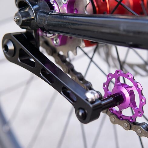 Bike Chain Tensioner, Bicycl-e Tensioner, Aluminum Alloy Adjustable Chain Guide, Single Speed Chains Adjuster Converter for MTB, Road Bike, 2.30x1.10x4.33inch in Kuwait