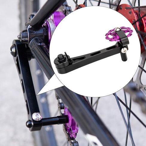 Bike Chain Tensioner, Bicycl-e Tensioner, Aluminum Alloy Adjustable Chain Guide, Single Speed Chains Adjuster Converter for MTB, Road Bike, 2.30x1.10x4.33inch in Kuwait