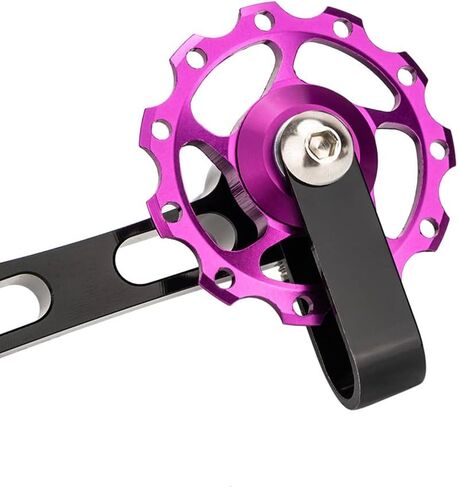 Bike Chain Tensioner, Bicycl-e Tensioner, Aluminum Alloy Adjustable Chain Guide, Single Speed Chains Adjuster Converter for MTB, Road Bike, 2.30x1.10x4.33inch in Kuwait