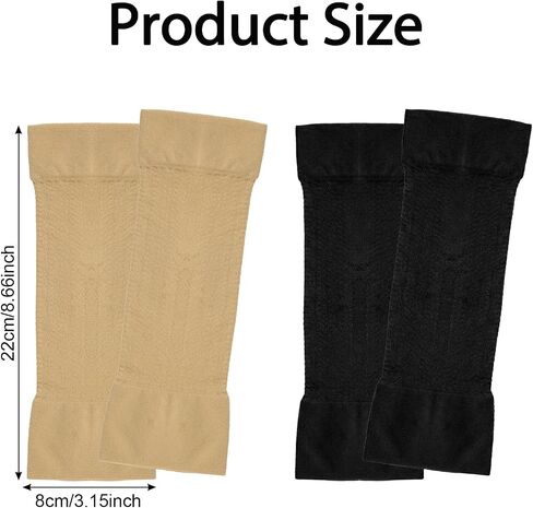 2 Pairs Slimming Arm Shapers Sleeve Upper Flabby Arm Wraps Slim Arm Compression Sleeves for Women Men Arms Sun Protection in Kuwait