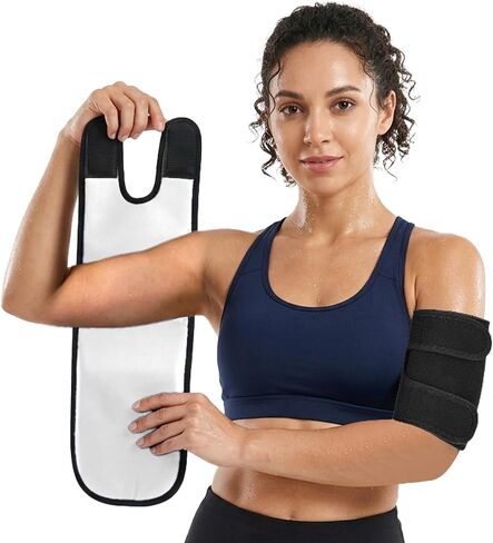 Sliver Sleeves for Women, Adjustable Arm Sweat Bands for Women, Slimmer Sleeves for Sports Workout(Fits Bicep Circumference of 0–16") in Kuwait