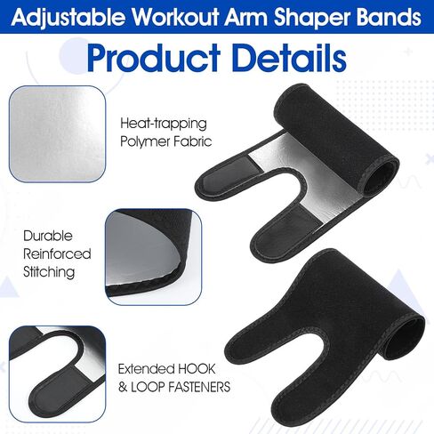 Sliver Sleeves for Women, Adjustable Arm Sweat Bands for Women, Slimmer Sleeves for Sports Workout(Fits Bicep Circumference of 0–16") in Kuwait