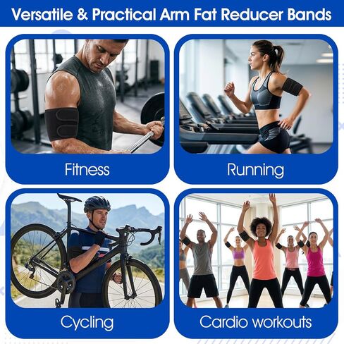 Sliver Sleeves for Women, Adjustable Arm Sweat Bands for Women, Slimmer Sleeves for Sports Workout(Fits Bicep Circumference of 0–16") in Kuwait