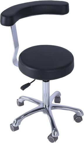 Medical Dental Stool with Wheels and Backrest Dental Assistant Chair Height Adjustable Heavy Duty Rolling Stool for Lab Salon Home in Kuwait