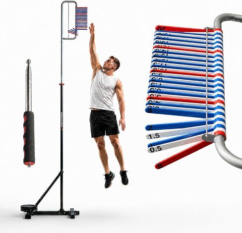 VENIX POWER® Patented Vertical Jump Tester & Trainer, Jumping Height Measurement Tool Equipment Pole for Training Practice Test, Volleyball Basketball Exercise Aid, High Higher Vertical Jump Box in Kuwait