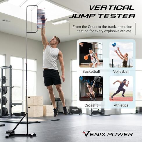 VENIX POWER® Patented Vertical Jump Tester & Trainer, Jumping Height Measurement Tool Equipment Pole for Training Practice Test, Volleyball Basketball Exercise Aid, High Higher Vertical Jump Box in Kuwait