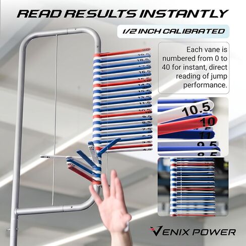 VENIX POWER® Patented Vertical Jump Tester & Trainer, Jumping Height Measurement Tool Equipment Pole for Training Practice Test, Volleyball Basketball Exercise Aid, High Higher Vertical Jump Box in Kuwait