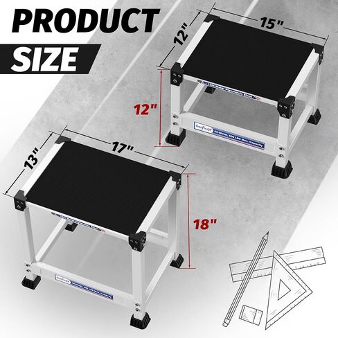GanFindX Steel Plyo Box 12 Inch with 15 * 12 Inch Surface Metal Plyometric Jumping Box Home Gym Jump Trainer for Fitness Exercise Agility Stamina Conditioning Strength Training, White in Kuwait