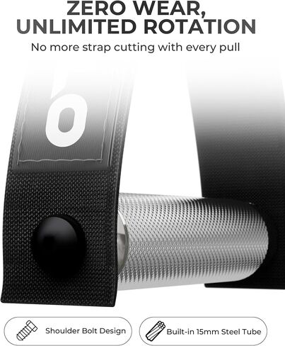 Mikolo Aluminum Alloy Cable Machine Handles, Exercise Handles D Handle Cable Attachments for Gym, Durable Cable Machine Attachment for Cable Crossover Training (with Bearing and 15mm Steel Tubing) in Kuwait