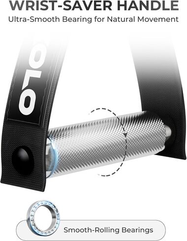 Mikolo Aluminum Alloy Cable Machine Handles, Exercise Handles D Handle Cable Attachments for Gym, Durable Cable Machine Attachment for Cable Crossover Training (with Bearing and 15mm Steel Tubing) in Kuwait