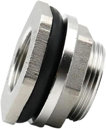 1/4"3/8"1/2"3/4"1"1-1/4"1-1/2"2" B S P 304 Female Stainless Steel Bulkhead Pipe Fitting Connector Coupler(DN10) in Kuwait