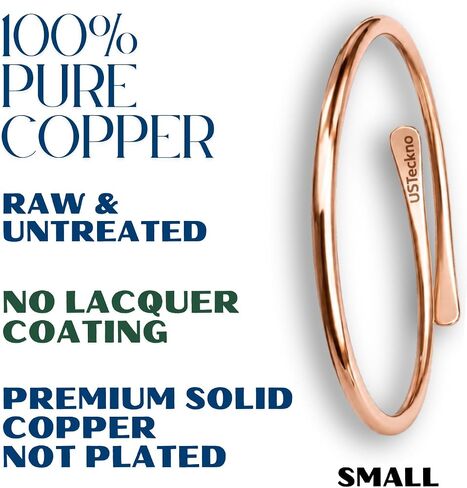 Hand Forged 100% Pure Copper Bracelet. Made with Solid High Gauge Copper and Health benefits. Enhance your well-being in style… in Saudi Arabia