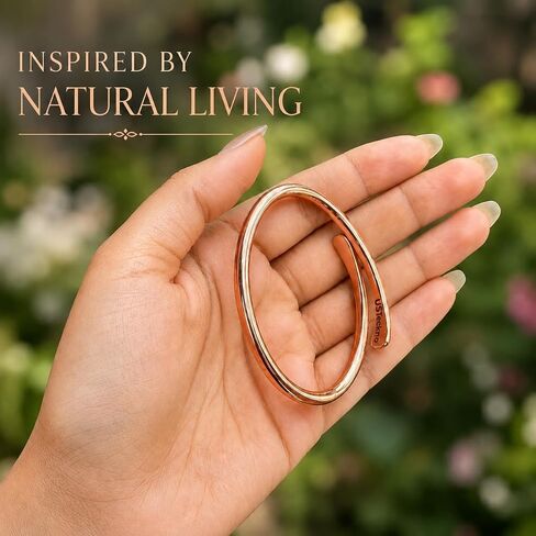 Hand Forged 100% Pure Copper Bracelet. Made with Solid High Gauge Copper and Health benefits. Enhance your well-being in style… in Saudi Arabia