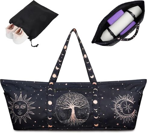 Yoga Mat Bag Yoga Mat Carrier with Shoes Compartment & Wet Pocket Pilates Bag with Zipper Pockets & Yoga Mat Holder Strap Yoga Bags and Carriers Fits All Your Stuff in Kuwait