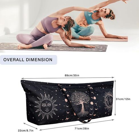 Yoga Mat Bag Yoga Mat Carrier with Shoes Compartment & Wet Pocket Pilates Bag with Zipper Pockets & Yoga Mat Holder Strap Yoga Bags and Carriers Fits All Your Stuff in Kuwait