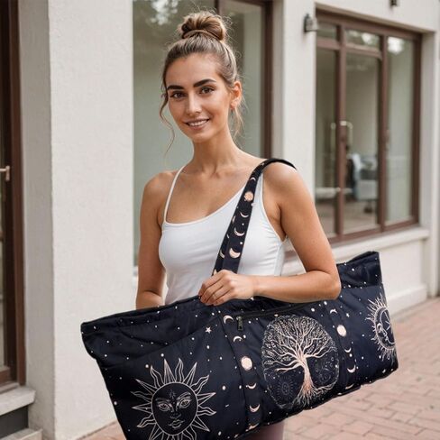 Yoga Mat Bag Yoga Mat Carrier with Shoes Compartment & Wet Pocket Pilates Bag with Zipper Pockets & Yoga Mat Holder Strap Yoga Bags and Carriers Fits All Your Stuff in Kuwait