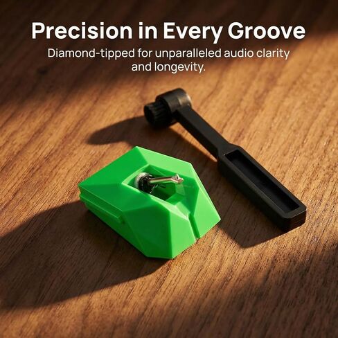 VMN-95E Premium Elliptical Stylus Replacement for Audio-Technica VM95 Turntable, Diamond Needle, Compatible with AT-LP120X 【Green】 in Saudi Arabia