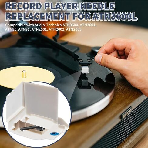 ATN3600L-ATN3600LC Record Player Needle - Diamond Conical Replacement Stylus Compatible with Audio-Technica AT-LP60 Series, AT-LP60X, AT-LP60XBT and Sound Burger Turntable（2 Pack） in Saudi Arabia