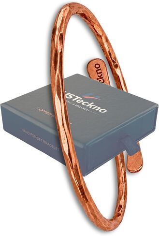 Hand Forged 100% Pure Copper Bracelet. Made with Solid High Gauge Copper and Health benefits. Enhance your well-being in style… in Saudi Arabia