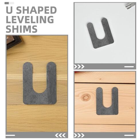 Baluue 2pcs U-Shaped Car Lift Leveling Shims Metal Adjustment Pads for Hydraulic Jack Foundation Support Auto Elevator Spacer Grey in Kuwait