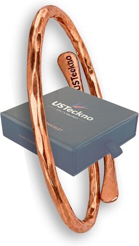 Hand Forged 100% Pure Copper Bracelet. Made with Solid High Gauge Copper and Health benefits. Enhance your well-being in style… in Saudi Arabia