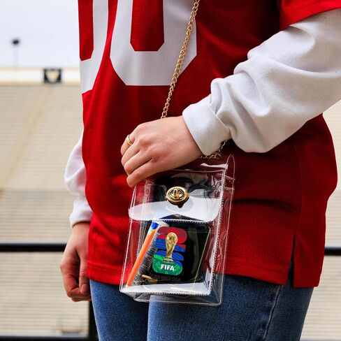 FIFA 2026 Stadium Clear Carry All Bag - Stadium Approved, Fashionable Bag To Carry Wallet Phone - Lightweight 12″ × 12″ × 6″ in Kuwait