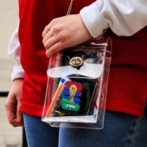 FIFA 2026 Stadium Clear Carry All Bag - Stadium Approved, Fashionable Bag To Carry Wallet Phone - Lightweight 12″ × 12″ × 6″ in Kuwait