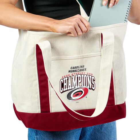 Northwest NHL Carolina Hurricanes 2026 Stanley Cup Finals Champs Tote Bag, 15x21 inches in Saudi Arabia