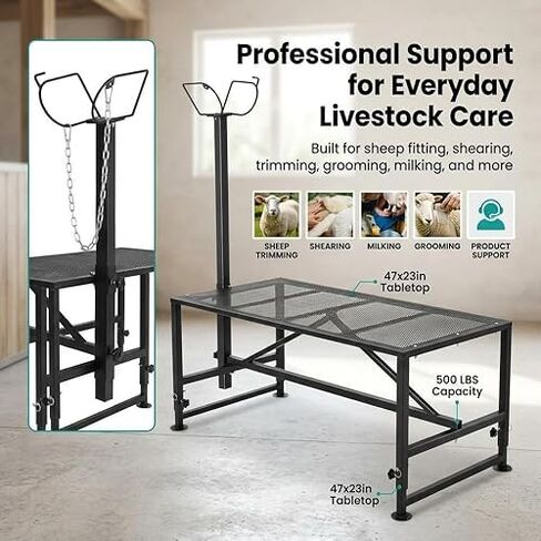 Generic Goat Rack Black, Durable Goat Hay Feeder Rack, Stable Feeding Support, Black Finish, Reliable Farm and Barn Use for Goat Pen Feeding and Everyday Livestock Management in Kuwait