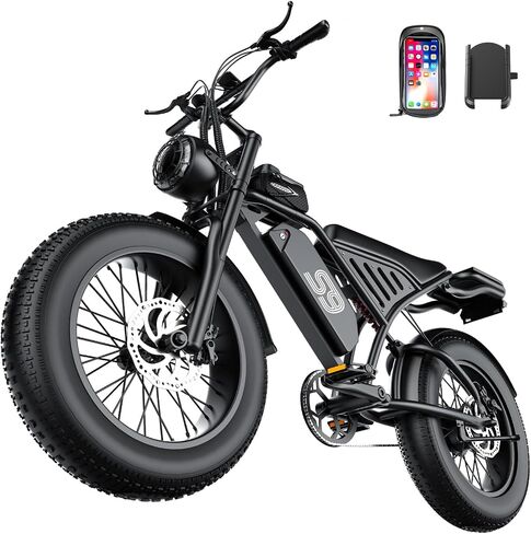 Electric Bike for Adults, 2500W Peak Motor, Up to 36 MPH 65 Miles, 48V 20Ah Removable Battery, 20" Fat Tire Ebike, Color LCD Display, Support Cruise Control, Setting Speed Limit, NFC & Password Unlock in Saudi Arabia