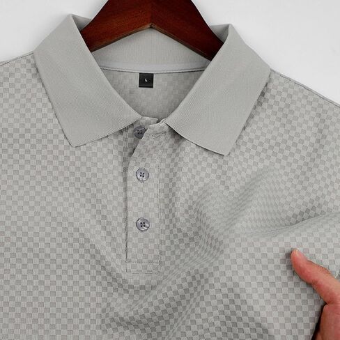 Shirts for Men Summer Short Sleeve Textured Tops Lightweight Breathable Lounge Solid Color Shirts for Daily in Kuwait